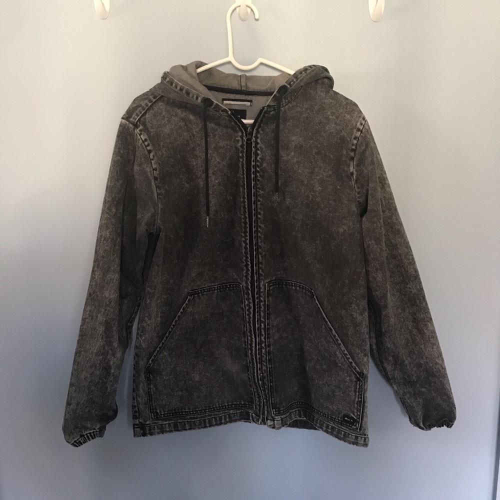 RVCA hooded denim jacket